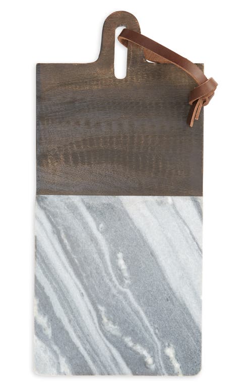 Shop Nordstrom Wood & Marble Serving Board In Grey Wave Marble