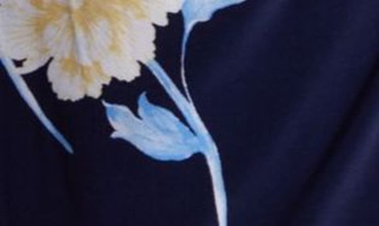 Shop Anne Klein Floral Flutter Sleeve Wrap Dress In Dst Mt/ Gldn Ylw Mlt