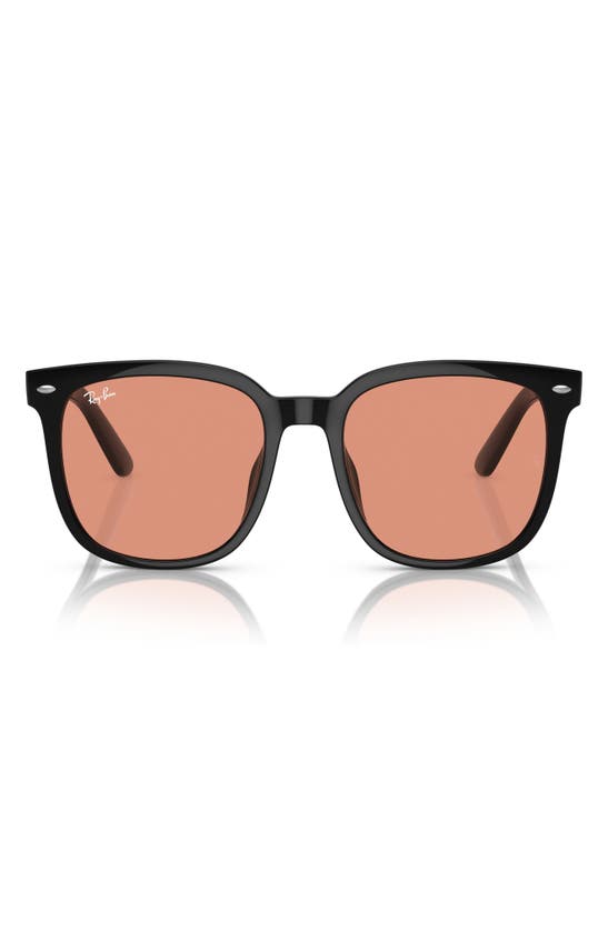 Shop Ray Ban 57mm Square Sunglasses In Orange