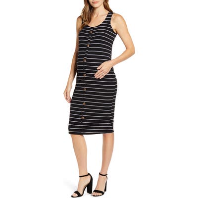 Fourteenth Place Maternity Tank Dress, Black