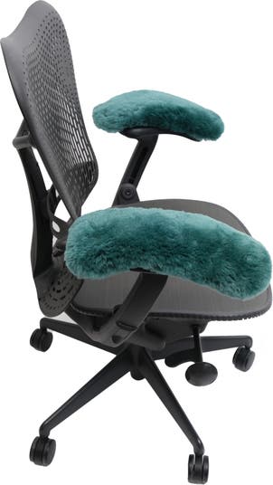 Sheepskin Office Chair Armrest Covers