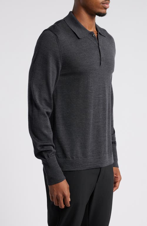 OFFICINE GENERALE OFFICINE GÉNÉRALE BRUTUS LONG SLEEVE MERINO WOOL POLO SWEATER 