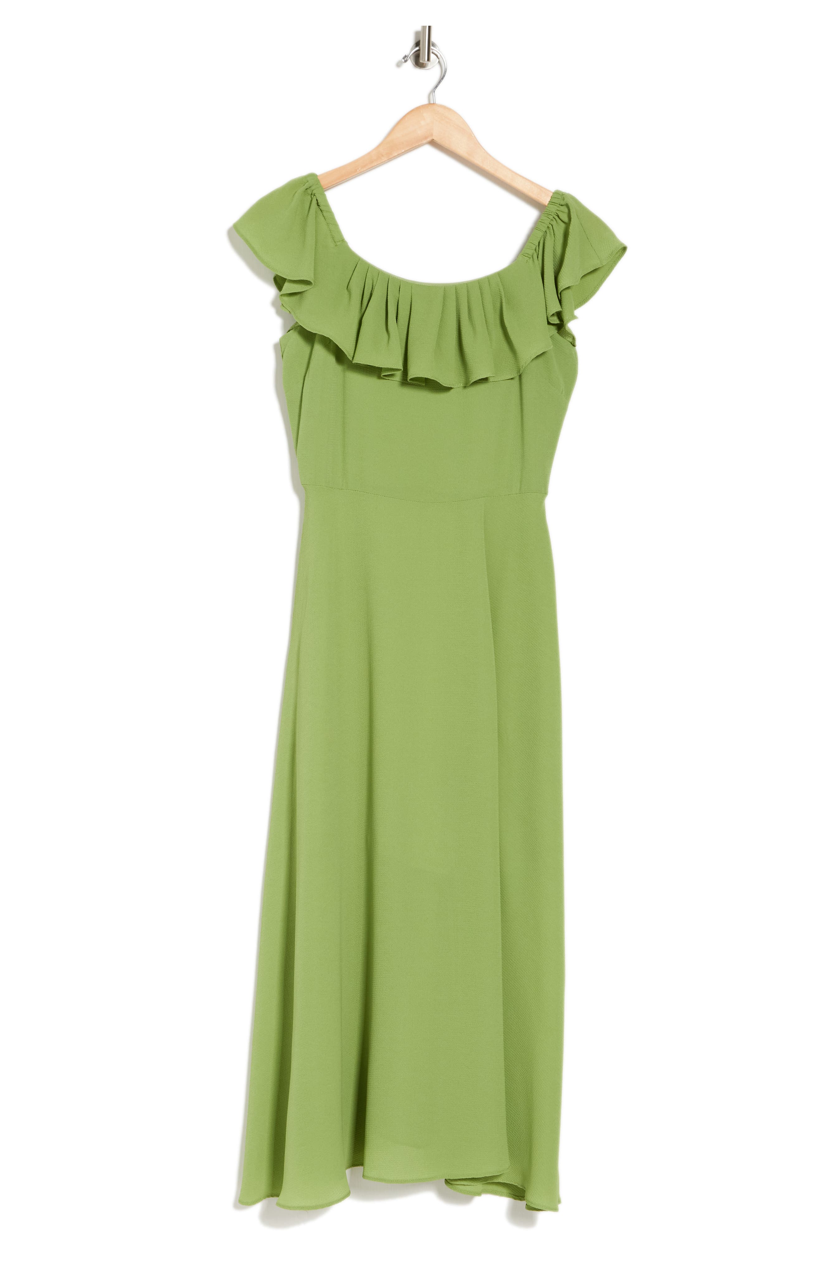 Bcbg Off The Shoulder Ruffle Maxi Dress In Butterfly Kiss