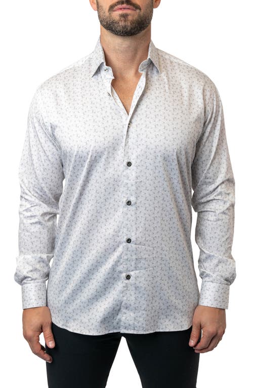 Maceoo Fibonacci Stretchprism White Performance Button-Up Shirt at Nordstrom,