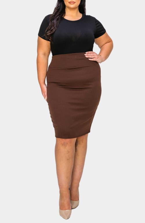 L I V D Molly Pencil Skirt In Mocha