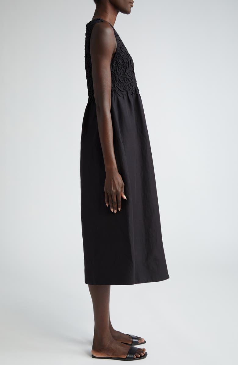 Lafayette 148 New York Smocked Bodice Sleeeless Midi Dress | Nordstrom