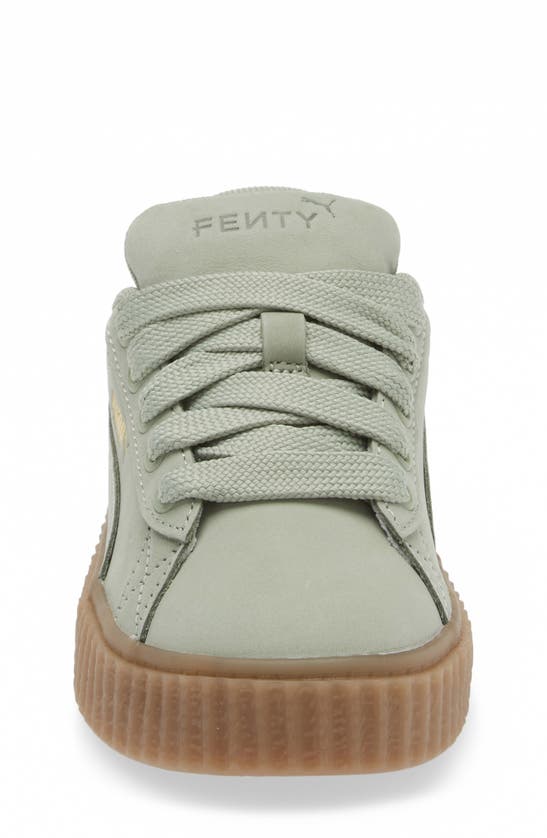 Shop Puma X Fenty Kids' Creeper Phatty Sneaker In Green Fog- Goldum
