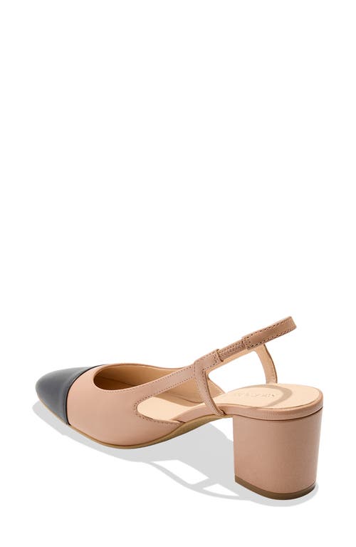 Shop Jack Rogers Summer Cap Toe Slingback Sandal In Beige/black