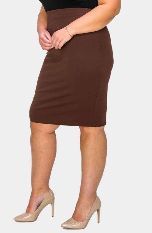 L I V D Molly Pencil Skirt In Mocha