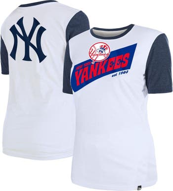 New Era Women's New Era White New York Yankees Colorblock T-Shirt