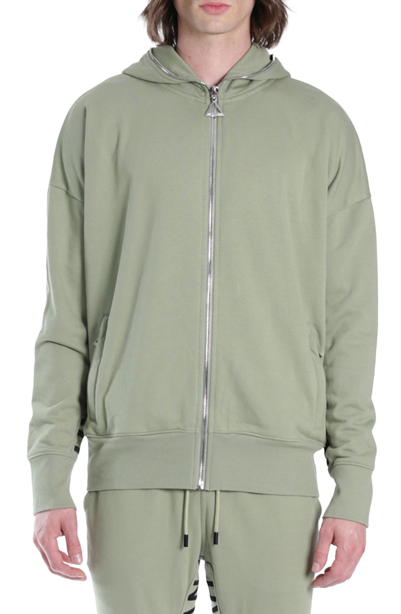 Hvman Logo Zip Hoodie In Green | ModeSens