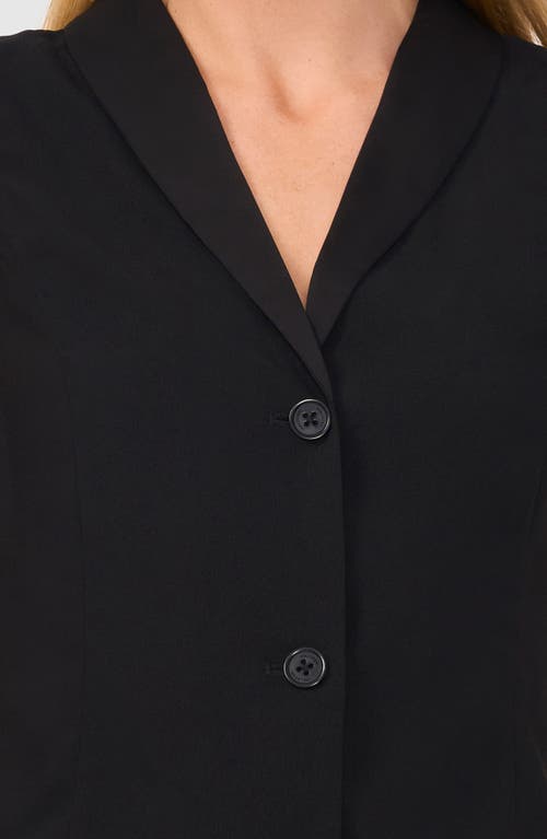 Halogenr Halogen(r) Shawl Collar Crepe Vest In Rich Black