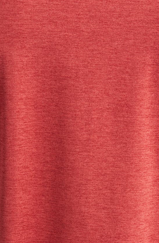 Shop Zella Slubbed Performance Quarter Zip Pullover In Red Cayenne