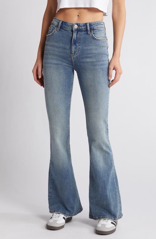 Mid Rise Flare Jeans in Light Wash