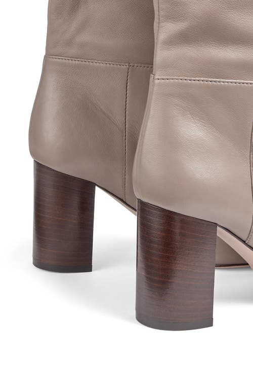 Lk Bennett Womens Tau-taupe Brogan Knee-high Leather Heeled Boots In Taupe