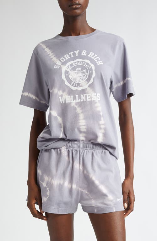 Shop Sporty And Rich Sporty & Rich Oversize Emblem Tie Dye Cotton Graphic T-shirt In Easter Egg Tie Dye