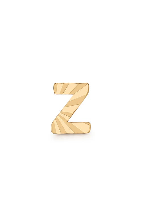 Initial Single Stud Earring in Gold - Z