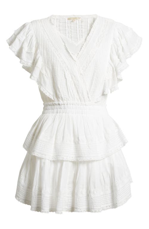 LOVESHACKFANCY LOVESHACKFANCY GWEN RUFFLE COTTON EYELET MINIDRESS