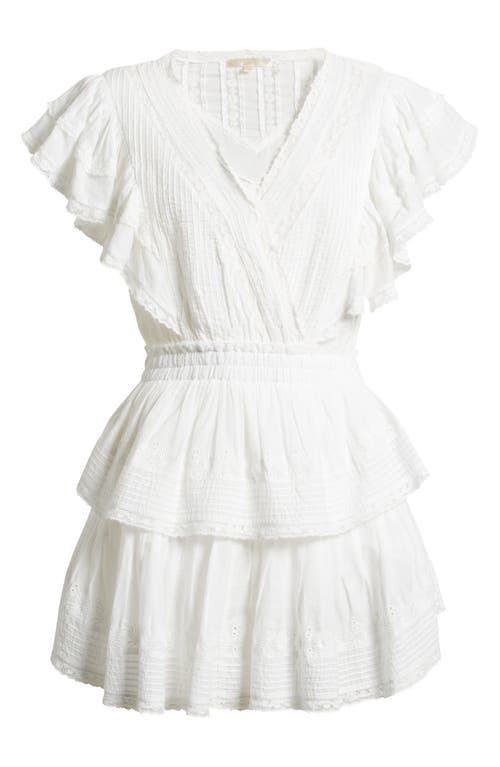 Shop Loveshackfancy Gwen Ruffle Cotton Eyelet Minidress In White