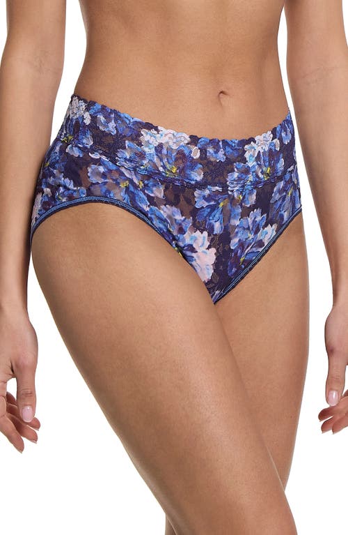 Shop Hanky Panky Print Lace Briefs In Nightfall Purple