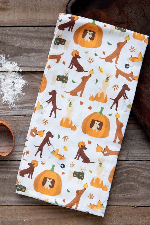 Puppington Dog Kitchen Towels In Harvest Hounds