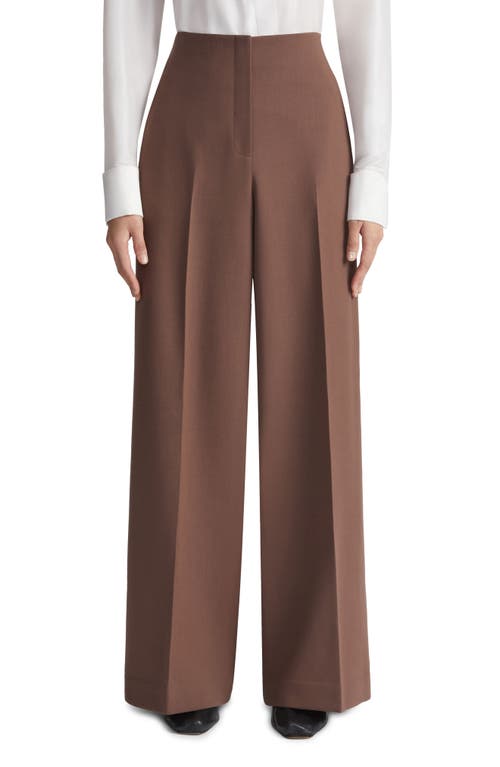 LAFAYETTE 148 LAFAYETTE 148 NEW YORK THAMES HIGH WAIST WIDE LEG STRETCH WOOL PANTS 