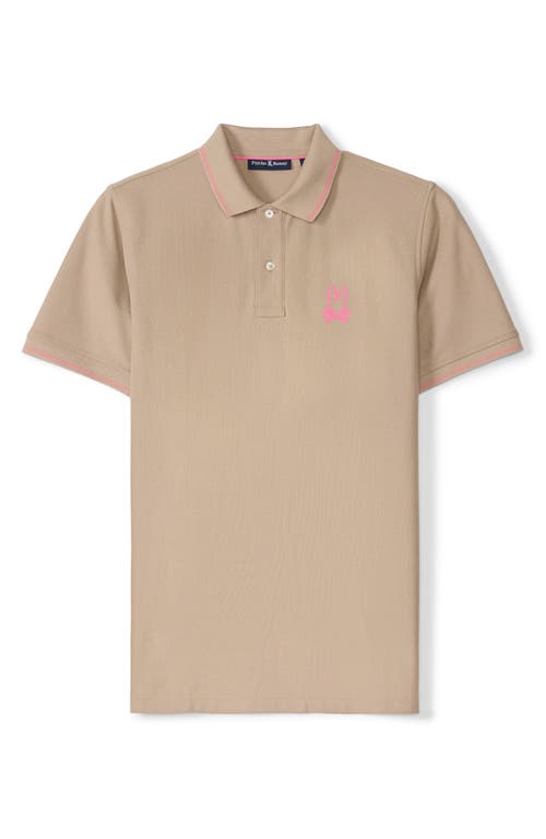 Psycho Bunny Stanwood Pima Cotton Piqué Polo in Stone 