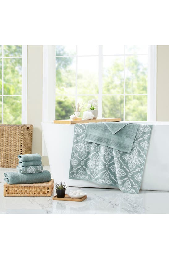 Modern Threads 6 Piece Yarn Dye Towel Set In Ivy