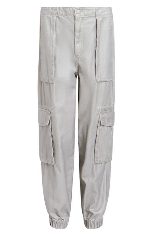 Shop Allsaints Freda Coated Cotton Cargo Joggers In Sage Green