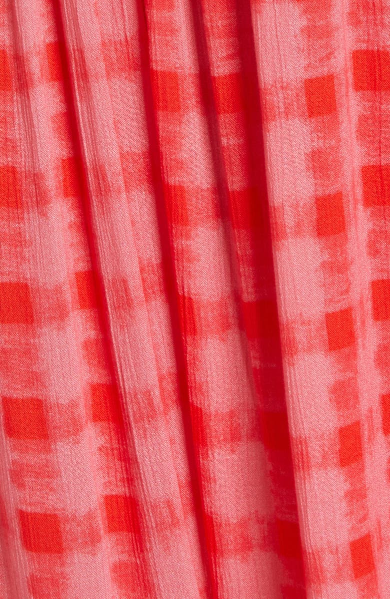 Area Stars Karina Plaid Maxi Dress, Alternate, color, CORAL