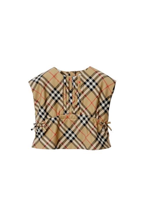 BURBERRY BURBERRY CHECK STRETCH COTTON TOP 