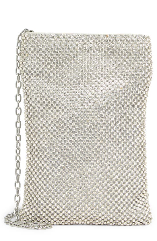 Whiting & Davis Crystal Cosmo Crossbody Bag In Silver Crystal