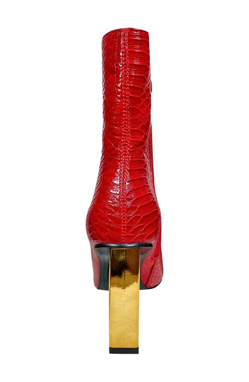 Ninety Union Fire Snip Toe Bootie In Red