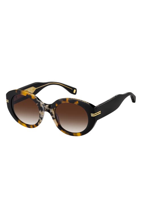 Shop Marc Jacobs 51mm Gradient Oval Sunglasses<br /> In Havana/brown Sf