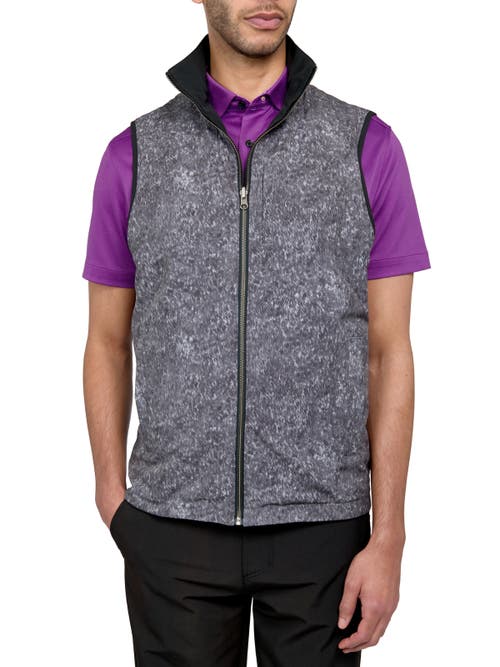 Shop Construct Con.struct Texture Print Performance Reversible Vest In Black