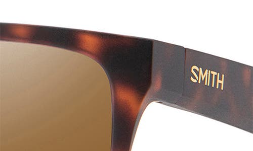Smith Headliner 55mm Polarized Rectangle Sunglasses In Matte Tort/chromapop Brown