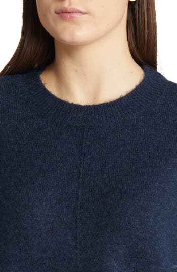 Vince Camuto Exposed Seam Crewneck Sweater in Green