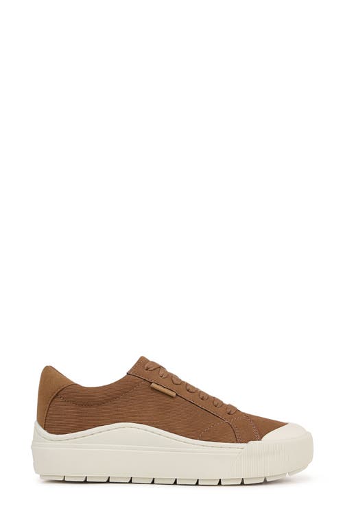 Dr. Scholl's Time Off Platform Sneaker In Honey Brown Faux Leather