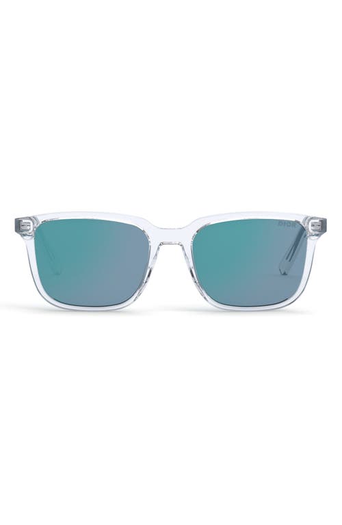 Dior In S1i 53mm Square Sunglasses In Crystal/blue Mirror