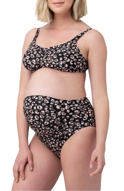 A Pea In The Pod High Waisted Maternity Bikini 2-piece Swimsuit In Black