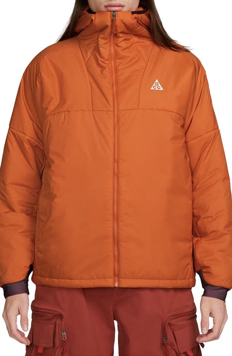 Classic Orange Bubble Puffer Jacket Hooded - Jacket Makers