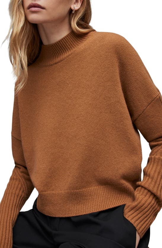 Allsaints Orion Cashmere Sweater In Tan Brown | ModeSens