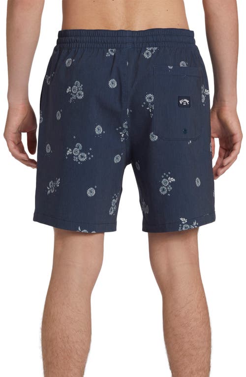 Shop Billabong Sundays Layback Water Repellent Board Shorts In Denim Blue