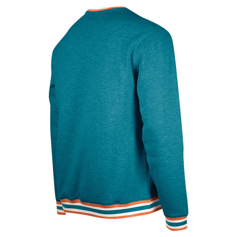 Shop New Era Aqua Miami Dolphins Pullover Sweatshirt