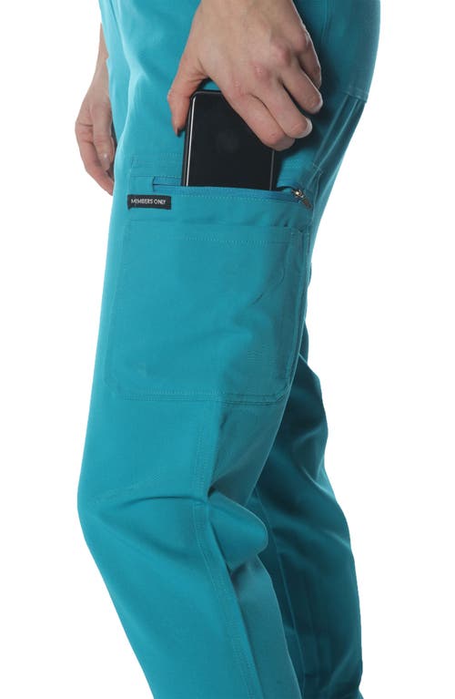 Shop Members Only Valencia Jogger Scrub Pants In Teal