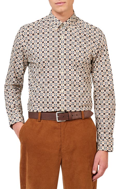 Foulard Print Button-Down Shirt