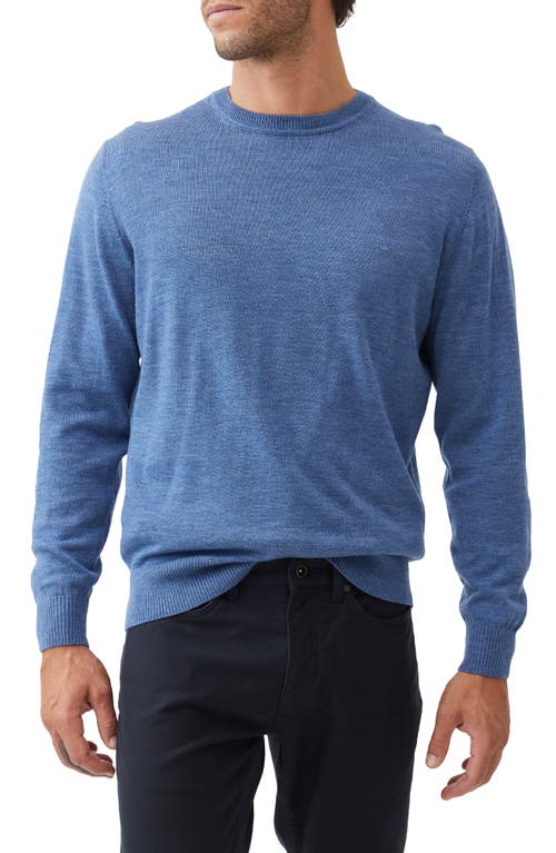 Shop Rodd & Gunn Ferndale Merino Wool Crewneck Sweater In Ocean