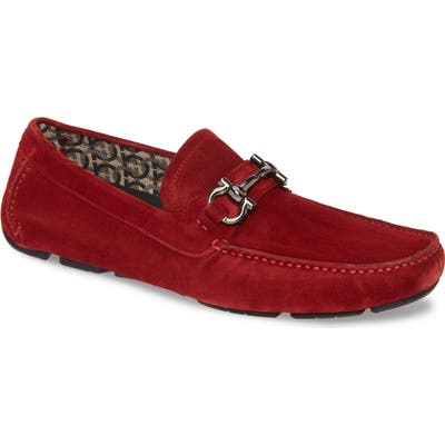 Salvatore Ferragamo Parigi Bit Driving Moccasin, Red