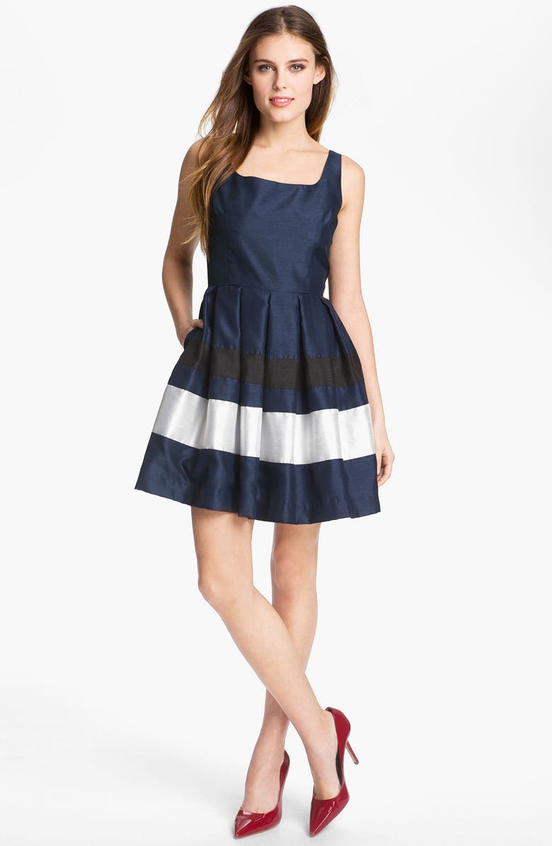 Taylor Dresses Stripe Fit & Flare Dress | Nordstrom