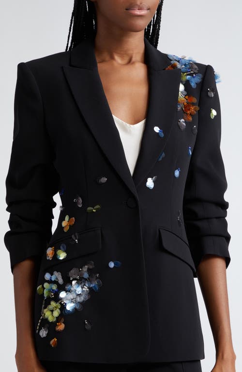 CINQ À SEPT CINQ À SEPT CHEYENNE SEQUIN FLOWER BLAZER 